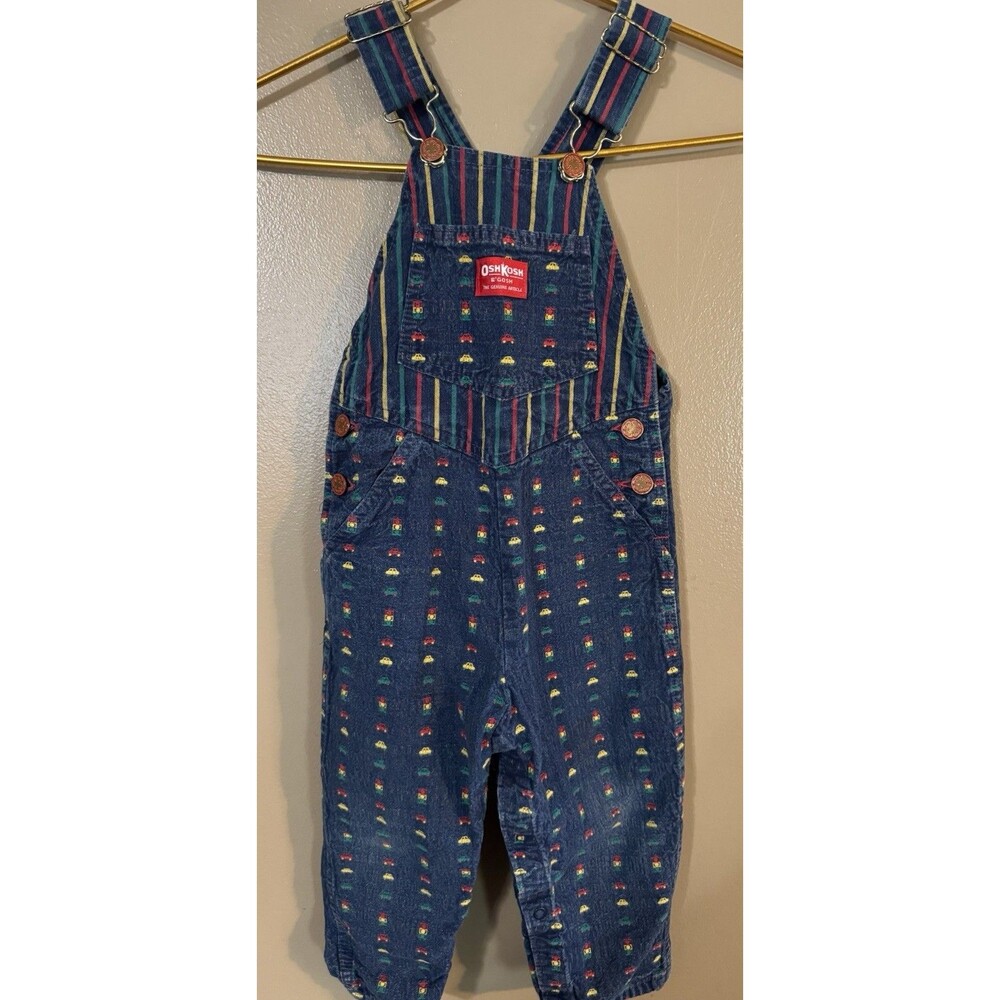 Oshkosh Overalls Vtg 80’s 4t Cars, Traffic Signals Rainbow  Retro Style USA Made